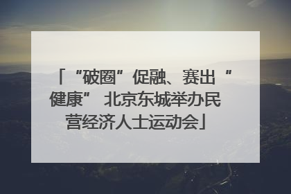 “破圈”促融、赛出“健康” 北京东城举办民营经济人士运动会