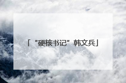“硬核书记”韩文兵