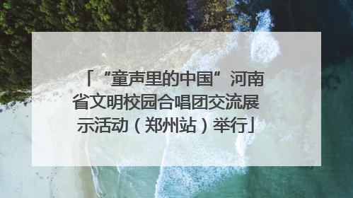 “童声里的中国”河南省文明校园合唱团交流展示活动（郑州站）举行