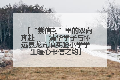 “紫信封”里的双向奔赴——清华学子与怀远县龙亢镇实验小学学生暖心书信之约