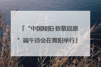 “中国陵阳·致敬屈原”端午诗会在青阳举行