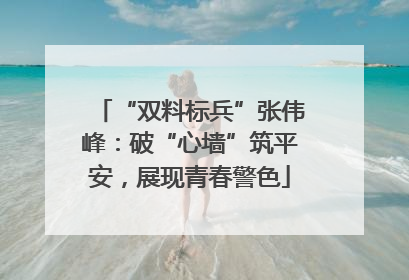 “双料标兵”张伟峰：破“心墙”筑平安，展现青春警色