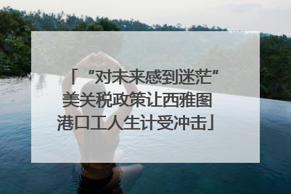 “对未来感到迷茫” 美关税政策让西雅图港口工人生计受冲击