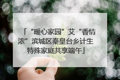 “暖心家园”艾“香情浓”滨城区秦皇台乡计生特殊家庭共享端午