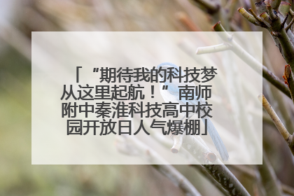 “期待我的科技梦从这里起航！”南师附中秦淮科技高中校园开放日人气爆棚