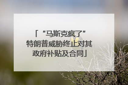 “马斯克疯了” 特朗普威胁终止对其政府补贴及合同
