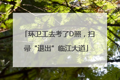 环卫工去考了D照，扫帚“退出”临江大道