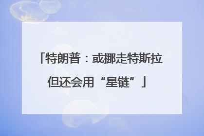 特朗普：或挪走特斯拉 但还会用“星链”