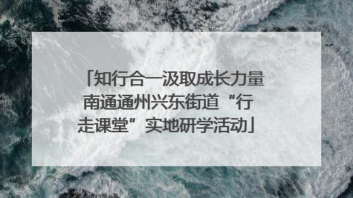 知行合一汲取成长力量 南通通州兴东街道“行走课堂”实地研学活动