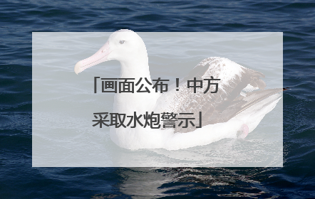 画面公布！中方采取水炮警示
