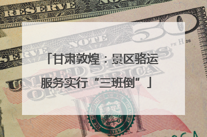 甘肃敦煌：景区骆运服务实行“三班倒”