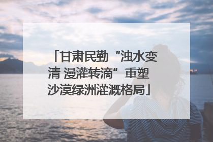 甘肃民勤“浊水变清 漫灌转滴”重塑沙漠绿洲灌溉格局