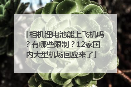 相机锂电池能上飞机吗？有哪些限制？12家国内大型机场回应来了