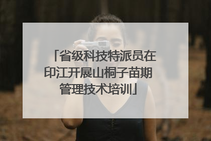 省级科技特派员在印江开展山桐子苗期管理技术培训