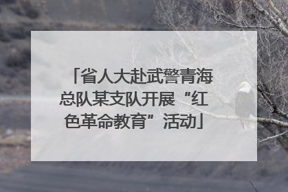 省人大赴武警青海总队某支队开展“红色革命教育”活动