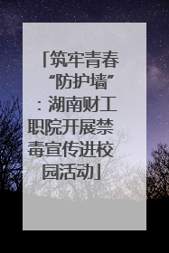 筑牢青春“防护墙”：湖南财工职院开展禁毒宣传进校园活动