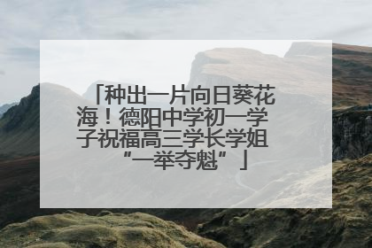 种出一片向日葵花海！德阳中学初一学子祝福高三学长学姐“一举夺魁”