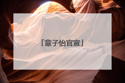 章子怡官宣