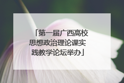 第一届广西高校思想政治理论课实践教学论坛举办