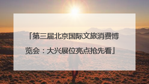第三届北京国际文旅消费博览会：大兴展位亮点抢先看