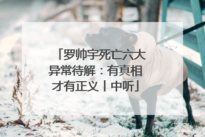 罗帅宇死亡六大异常待解：有真相才有正义丨中听