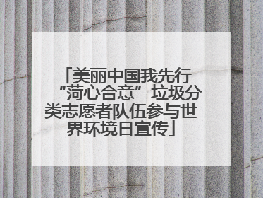 美丽中国我先行 “菏心合意”垃圾分类志愿者队伍参与世界环境日宣传
