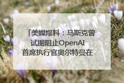 美媒爆料：马斯克曾试图阻止OpenAI首席执行官奥尔特曼在中东的AI交易