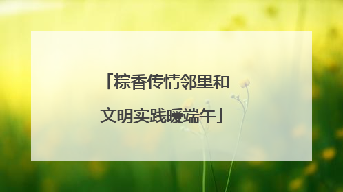 粽香传情邻里和 文明实践暖端午