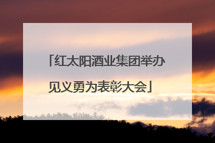 红太阳酒业集团举办见义勇为表彰大会