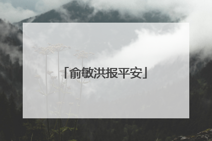 俞敏洪报平安