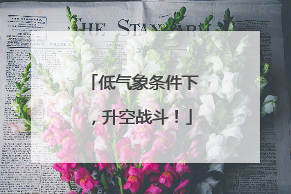 低气象条件下，升空战斗！