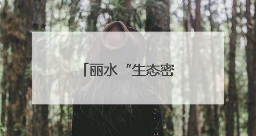 丽水“生态密码”打开农民增收N种可能