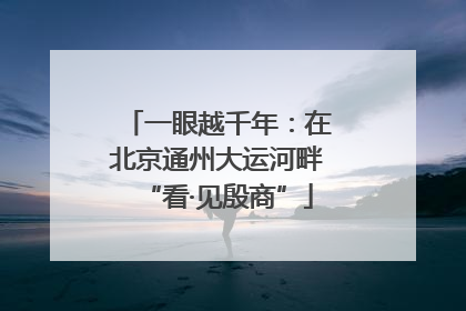 一眼越千年：在北京通州大运河畔“看·见殷商”