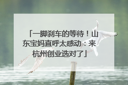 一脚刹车的等待！山东宝妈直呼太感动：来杭州创业选对了