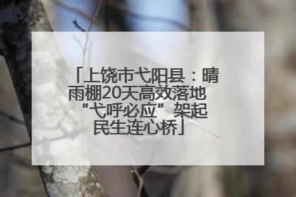 上饶市弋阳县：晴雨棚20天高效落地 “弋呼必应”架起民生连心桥