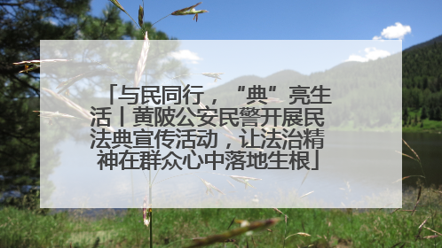 与民同行，“典”亮生活丨黄陂公安民警开展民法典宣传活动，让法治精神在群众心中落地生根