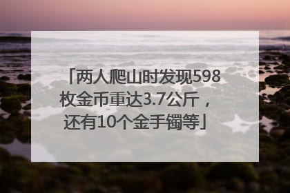 两人爬山时发现598枚金币重达3.7公斤，还有10个金手镯等