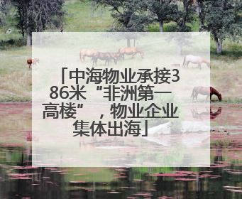 中海物业承接386米“非洲第一高楼”，物业企业集体出海
