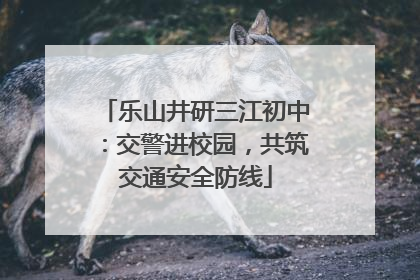 乐山井研三江初中：交警进校园，共筑交通安全防线