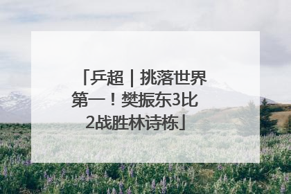 乒超｜挑落世界第一！樊振东3比2战胜林诗栋