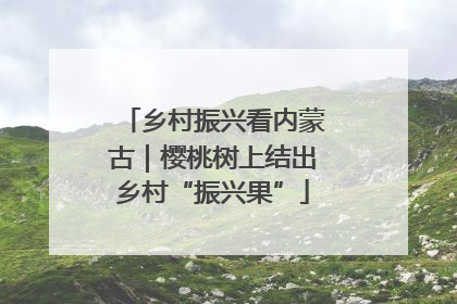 乡村振兴看内蒙古｜樱桃树上结出乡村“振兴果”
