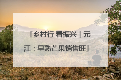 乡村行 看振兴｜元江：早熟芒果销售旺