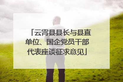 云霄县县长与县直单位、国企党员干部代表座谈征求意见