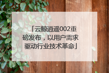 云鲸逍遥002重磅发布，以用户需求驱动行业技术革命
