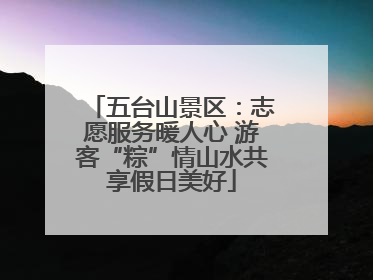 五台山景区：志愿服务暖人心 游客“粽”情山水共享假日美好