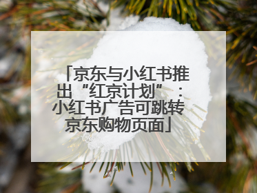 京东与小红书推出“红京计划”：小红书广告可跳转京东购物页面