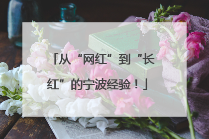 从“网红”到“长红”的宁波经验！