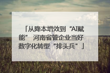 从降本增效到“AI赋能” 河南省管企业当好数字化转型“排头兵”