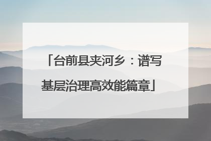 台前县夹河乡：谱写基层治理高效能篇章