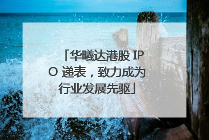 华曦达港股 IPO 递表，致力成为行业发展先驱